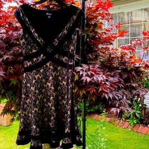 Black lace overlay dress